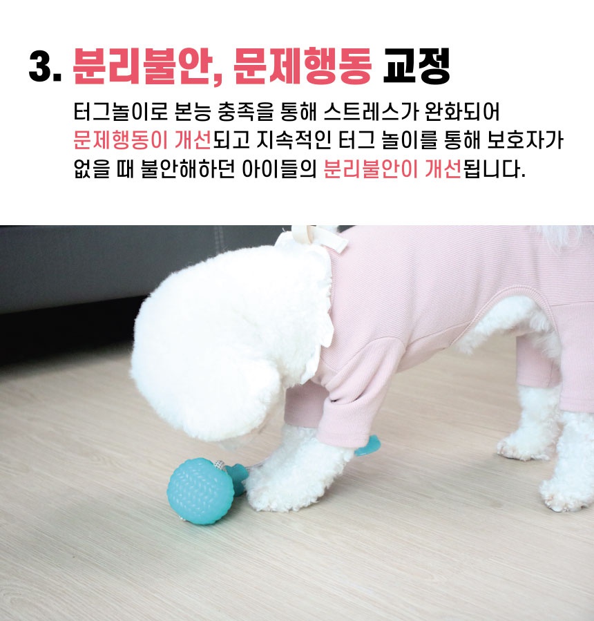 리스펫 강아지 셀프 터그놀이 장난감 그린-상품이미지-7